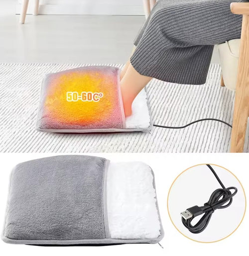 CALENTADOR DE PIES USB GRIS